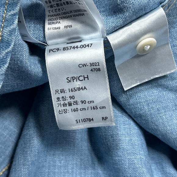 NWT Levi's Barstow Western Standard Pearl Snap Button Blue L/S Shirt Mens Small - Picture 12 of 13